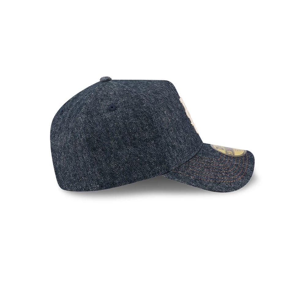 Mets MLB Herringbone Denim Navy 59FORTY A-Frame Fitted Cap
