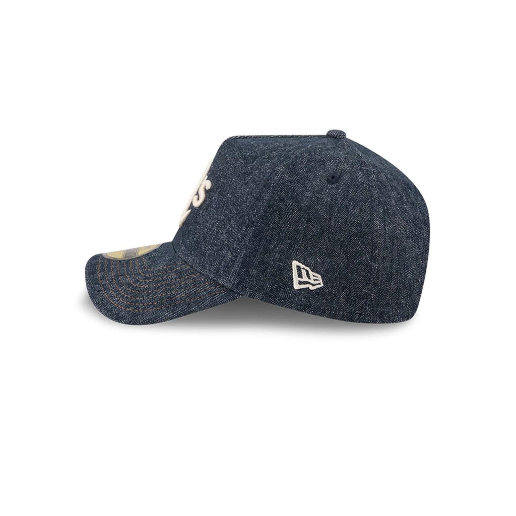 Athletics MLB Herringbone Denim Navy 59FORTY A-Frame Fitted Cap