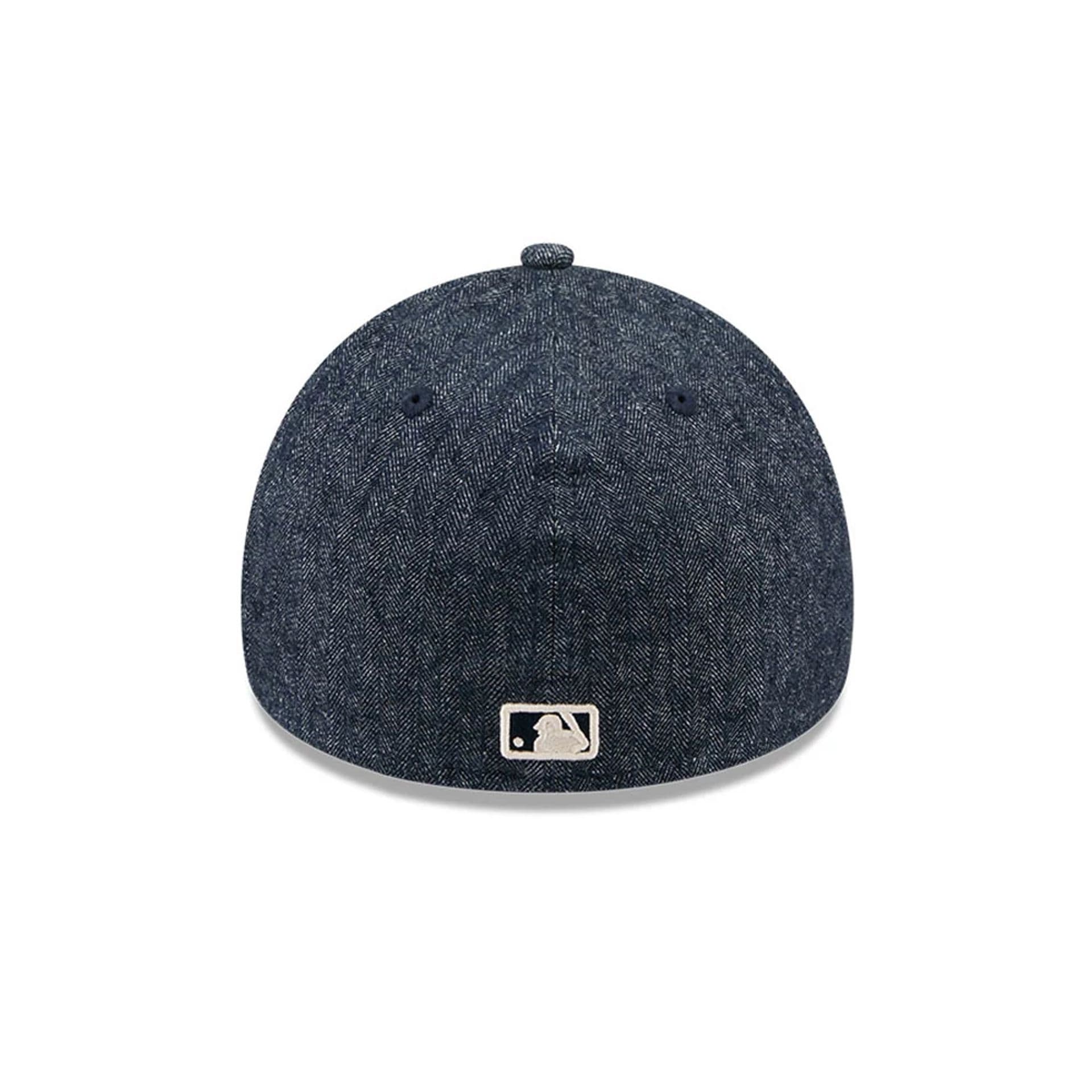 Athletics MLB Herringbone Denim Navy 59FORTY A-Frame Fitted Cap