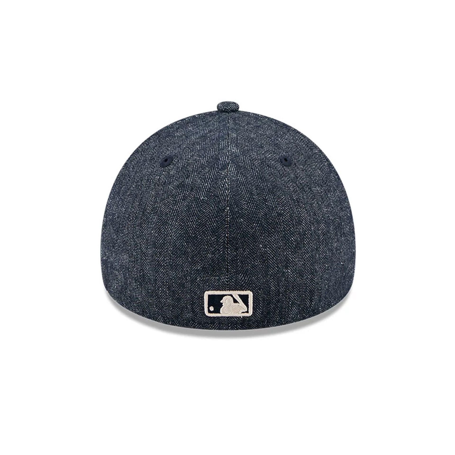 Yankees MLB Herringbone Denim Navy 59FORTY A-Frame Fitted Cap