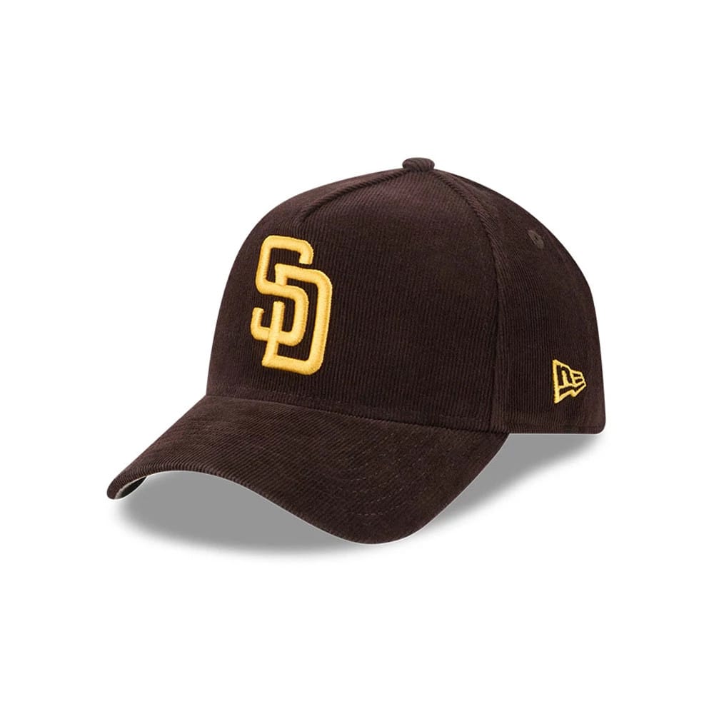 Padres MLB Snow Wash Cord Dark Brown 59FORTY A-Frame Fitted Cap