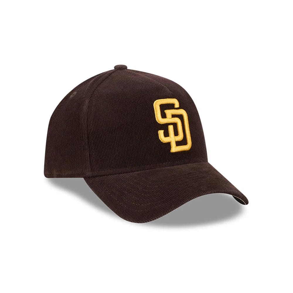 Padres MLB Snow Wash Cord Dark Brown 59FORTY A-Frame Fitted Cap