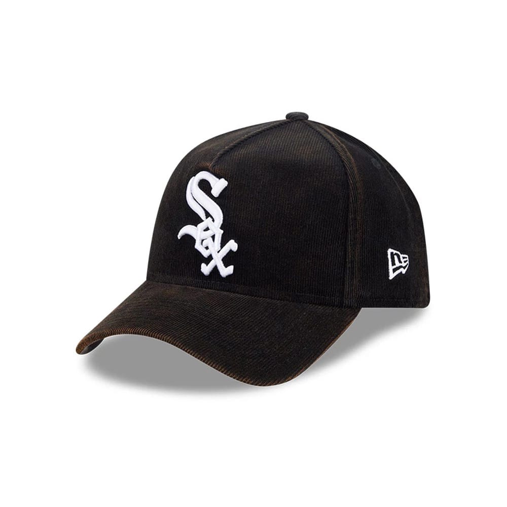 White Sox MLB Snow Wash Cord Black 59FORTY A-Frame Fitted Cap