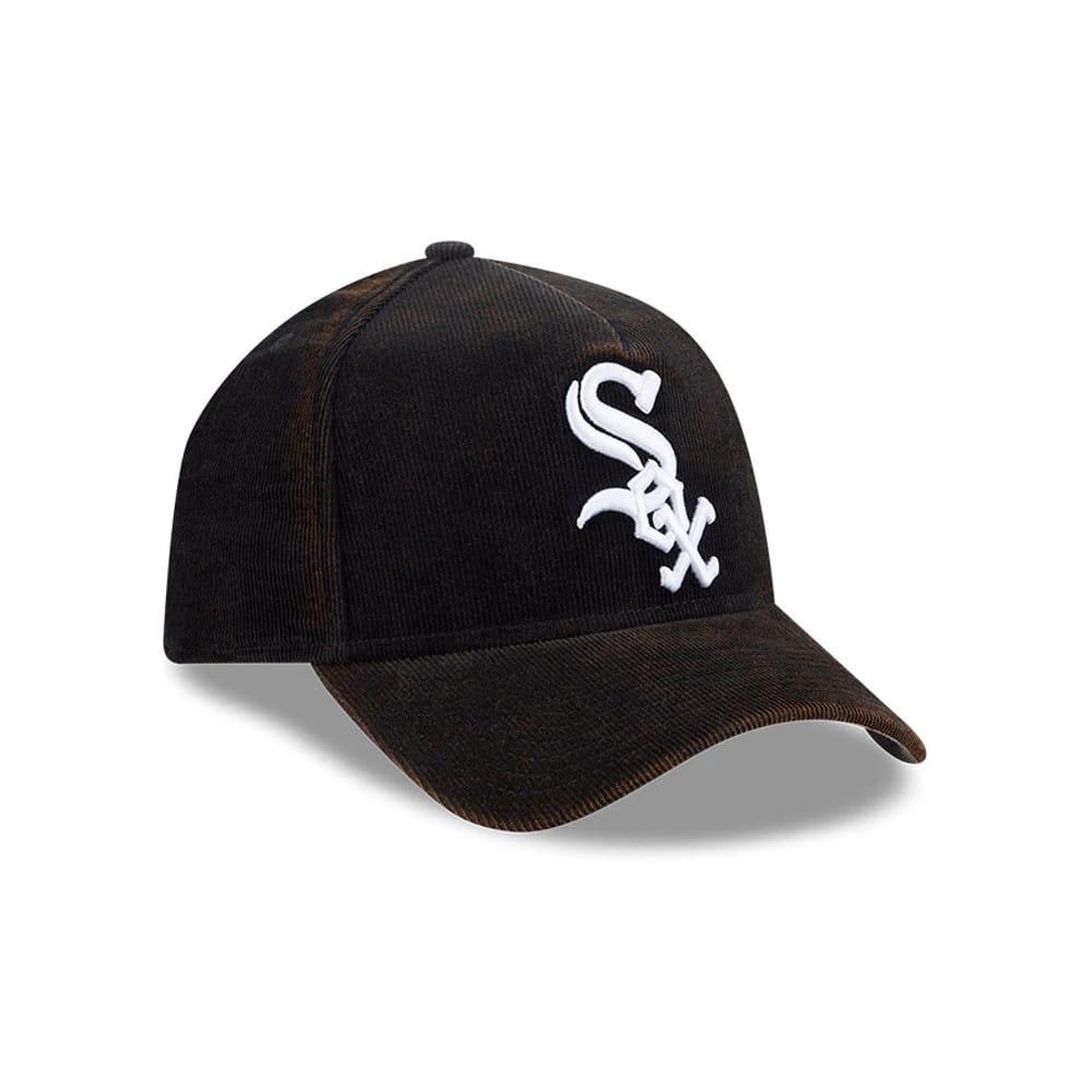 White Sox MLB Snow Wash Cord Black 59FORTY A-Frame Fitted Cap