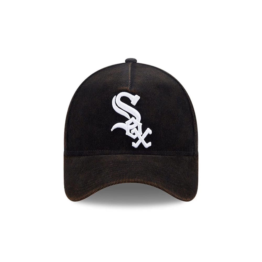 White Sox MLB Snow Wash Cord Black 59FORTY A-Frame Fitted Cap