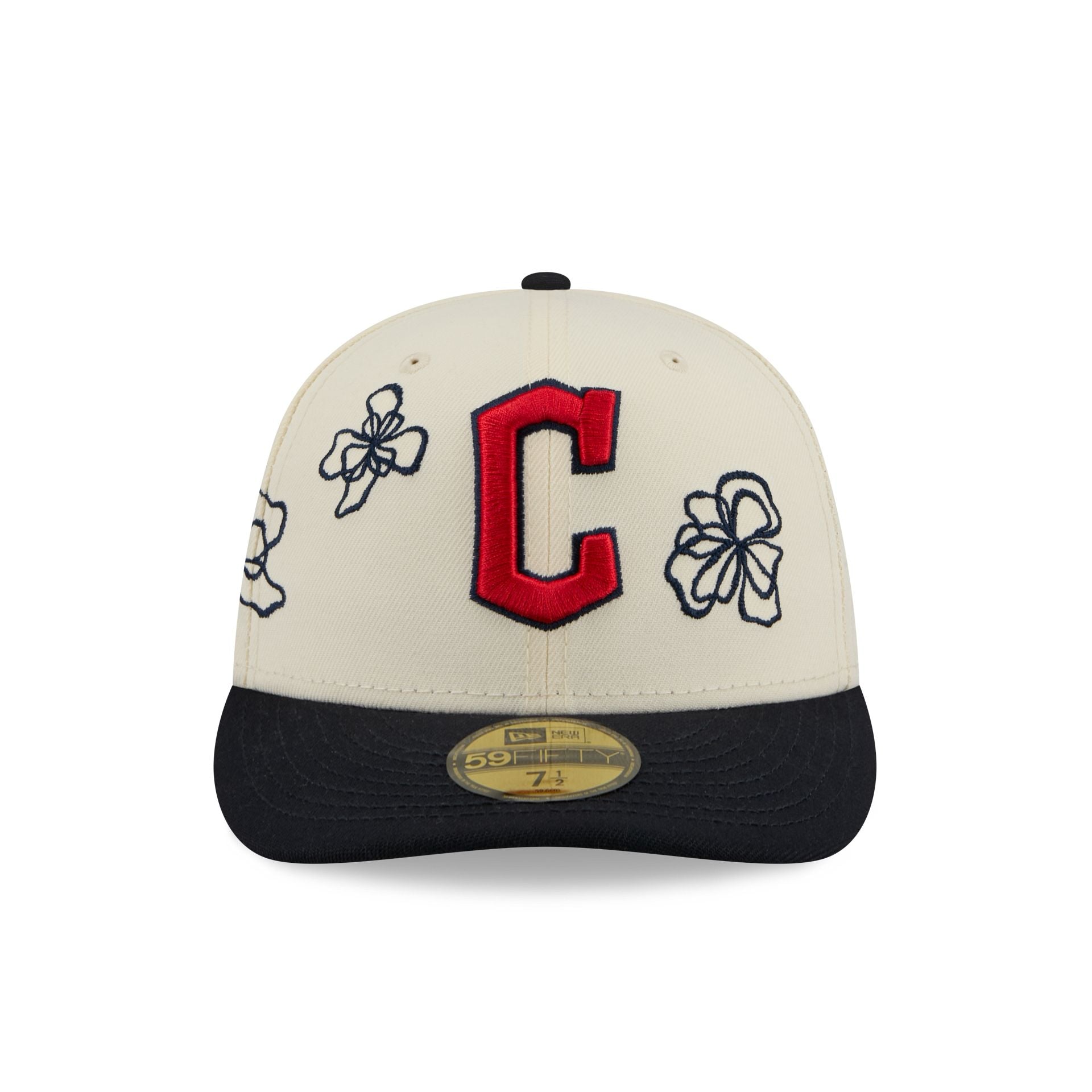 Cleveland Guardians Floral Outline 59FIFTY Fitted Hat