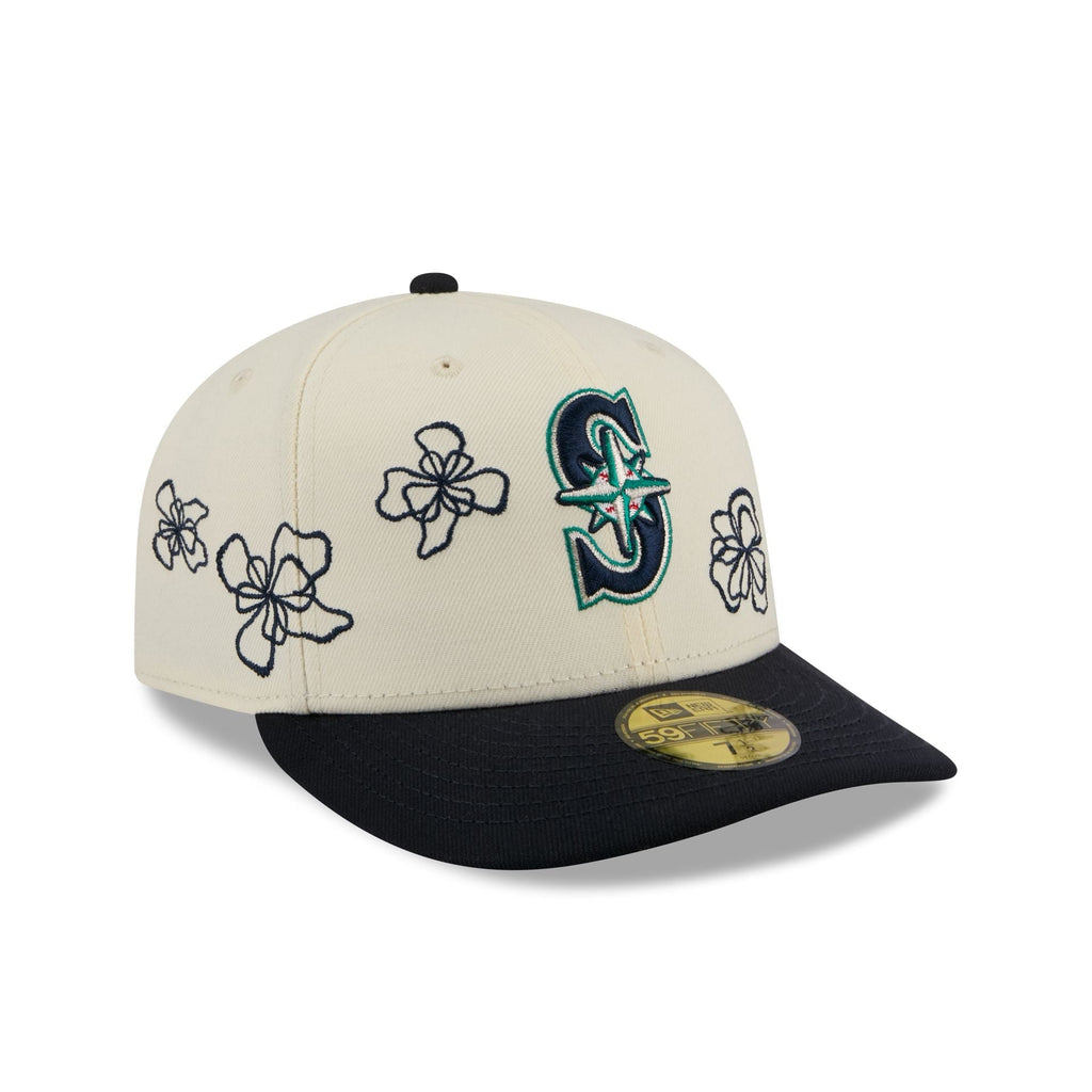 Seattle Mariners Floral Outline 59FIFTY Fitted Hat