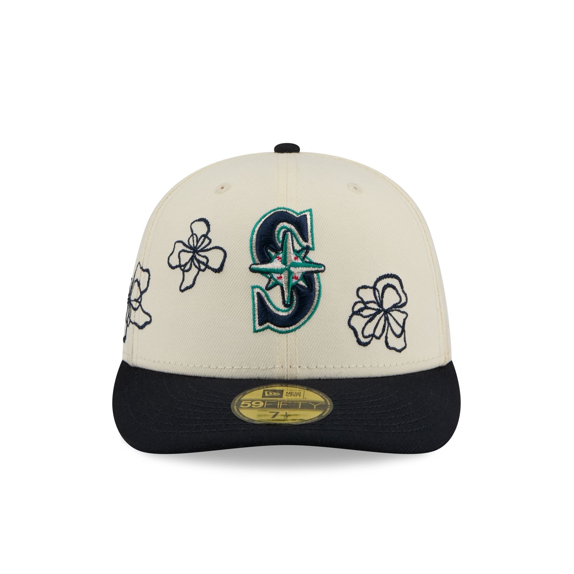 Seattle Mariners Floral Outline 59FIFTY Fitted Hat