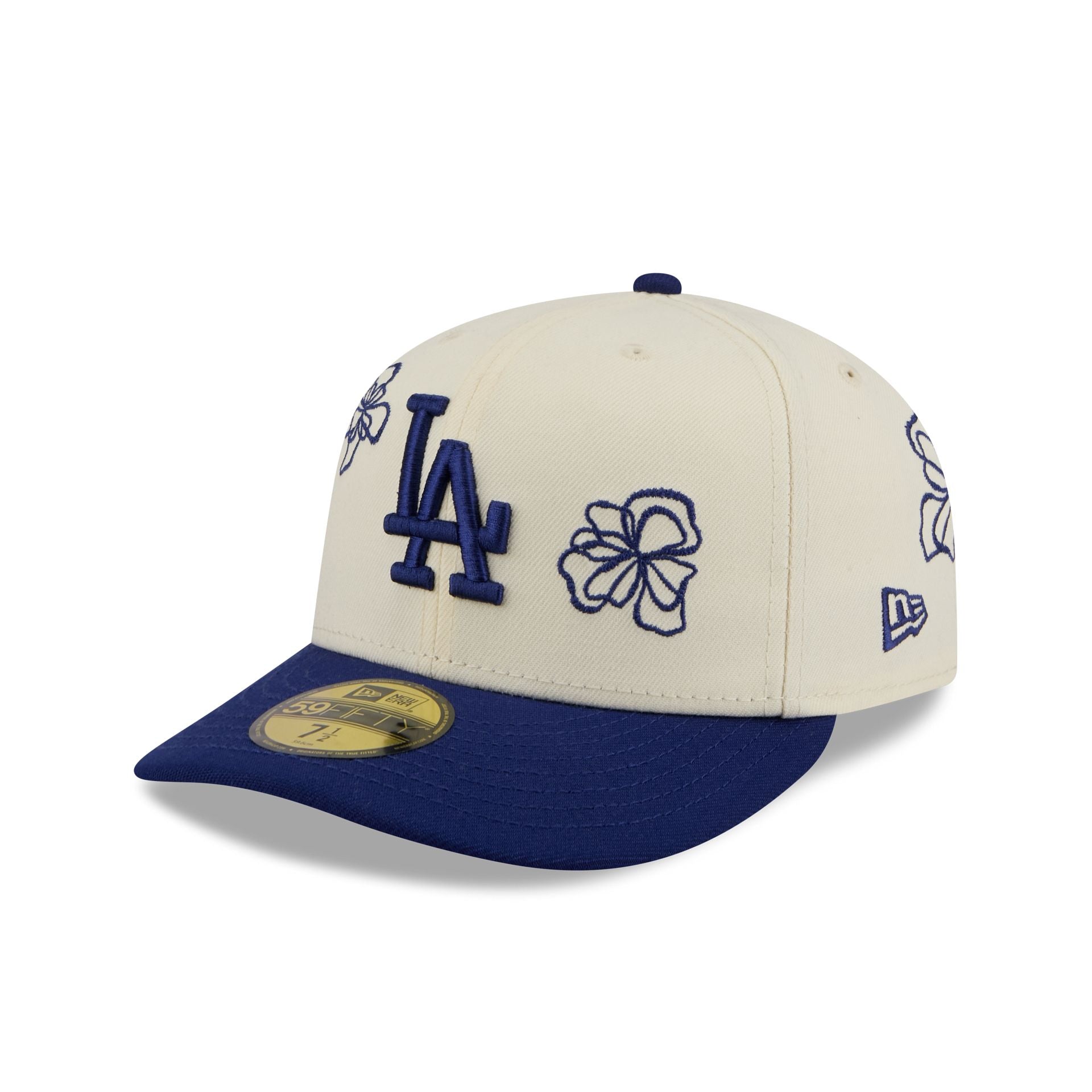Los Angeles Dodgers Floral Outline 59FIFTY Fitted Hat