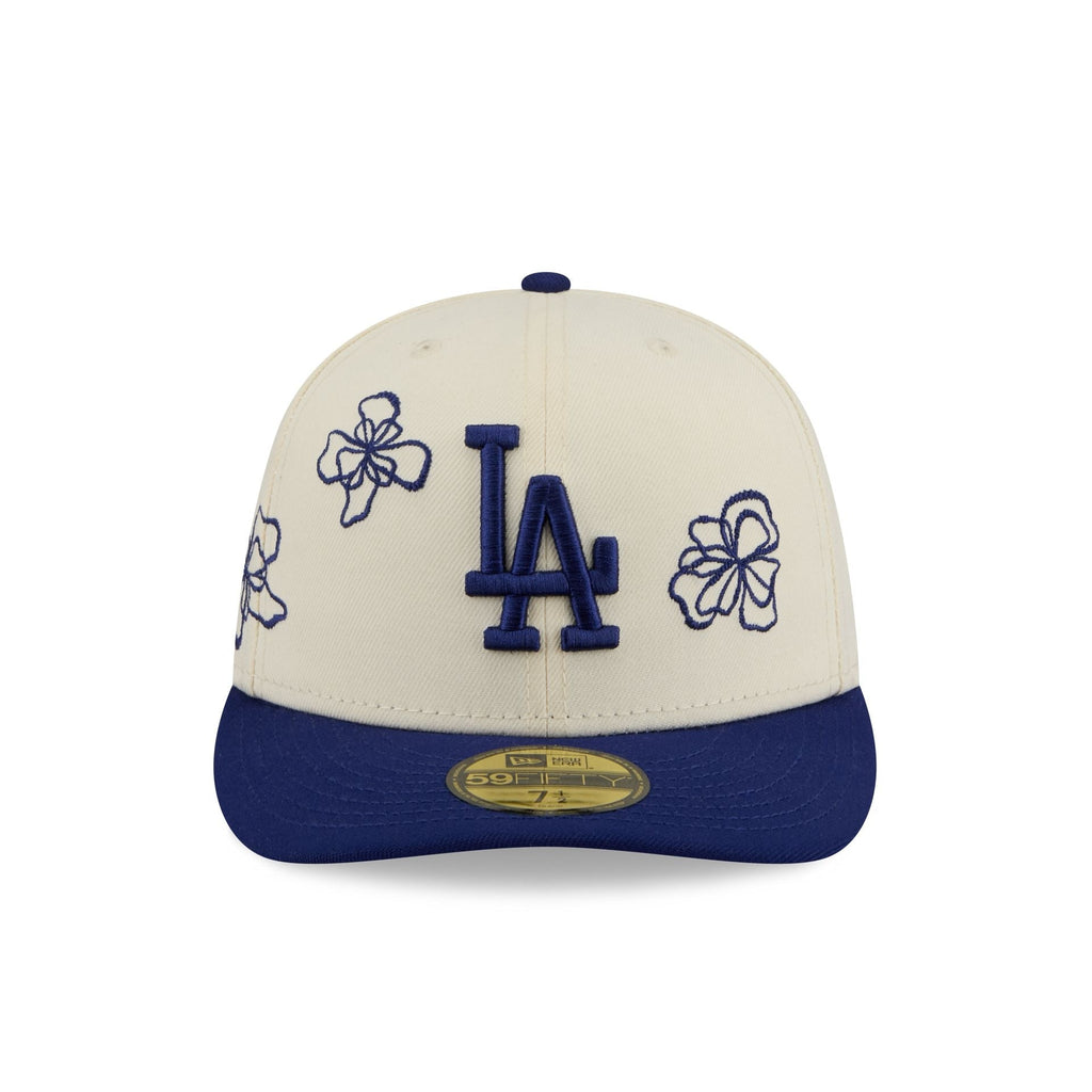 Los Angeles Dodgers Floral Outline 59FIFTY Fitted Hat