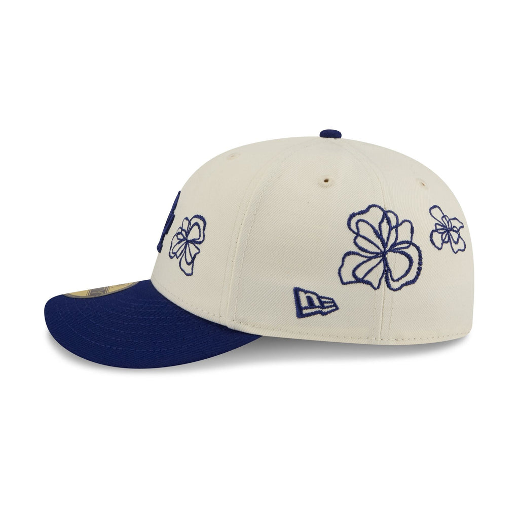 Los Angeles Dodgers Floral Outline 59FIFTY Fitted Hat