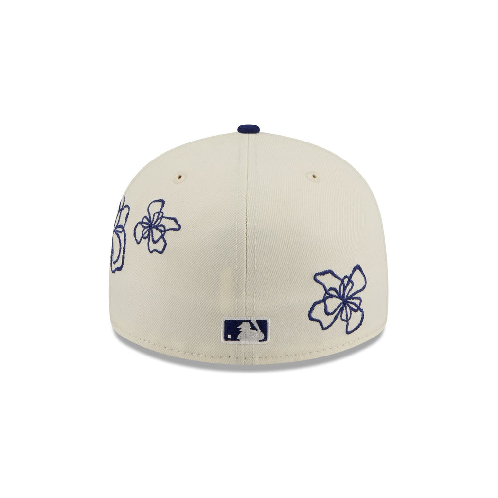 Los Angeles Dodgers Floral Outline 59FIFTY Fitted Hat