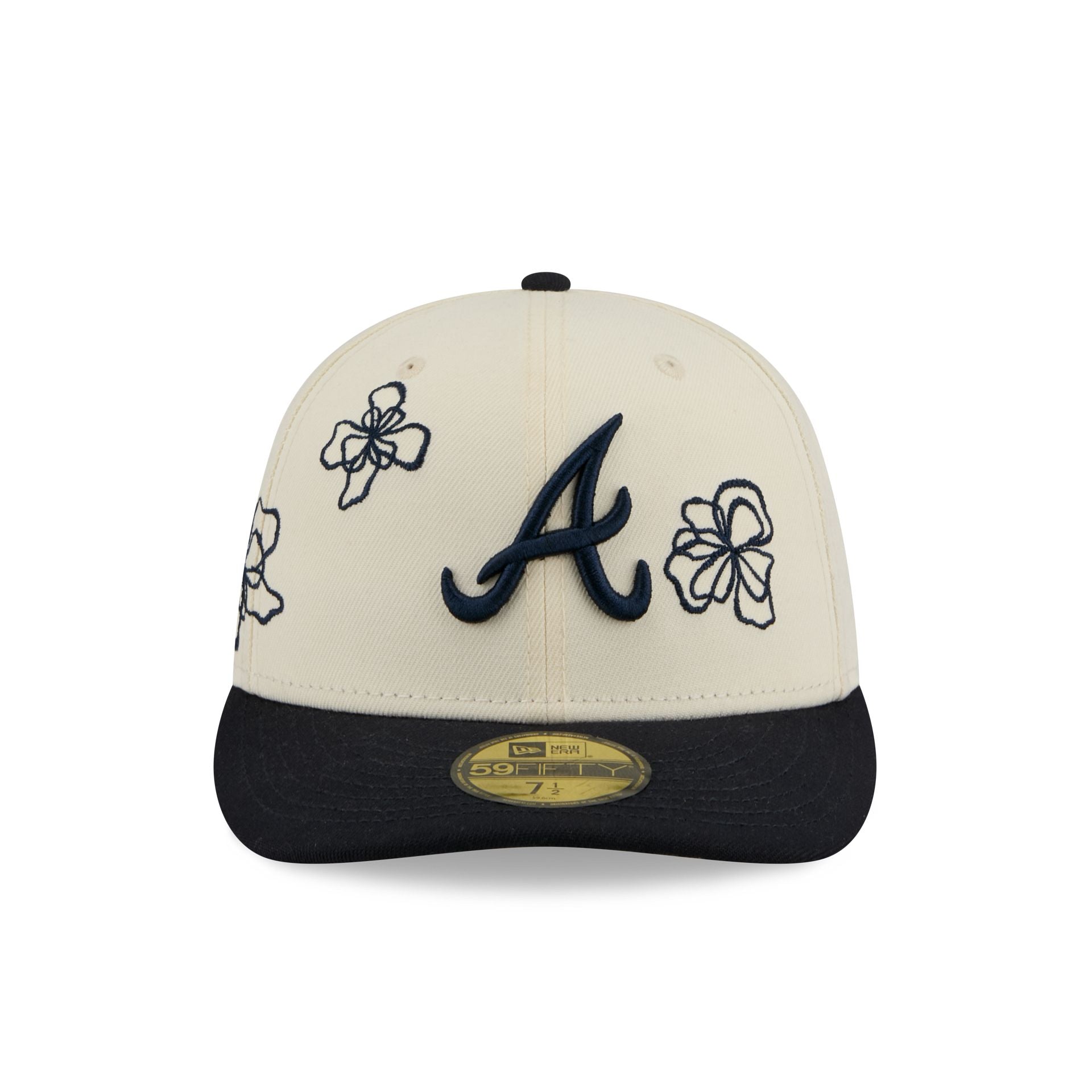 Atlanta Braves Floral Outline 59FIFTY Fitted Hat