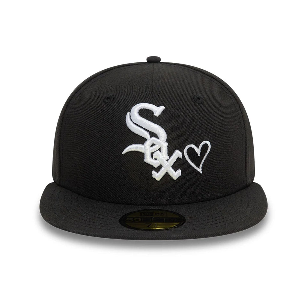 Chicago White Sox MLB Heart Icon Black 59FIFTY Fitted Cap