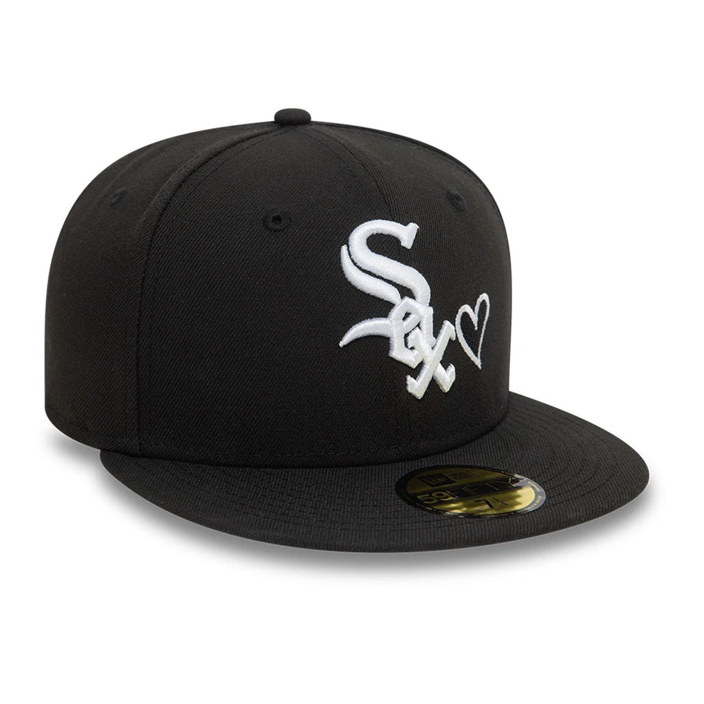 Chicago White Sox MLB Heart Icon Black 59FIFTY Fitted Cap