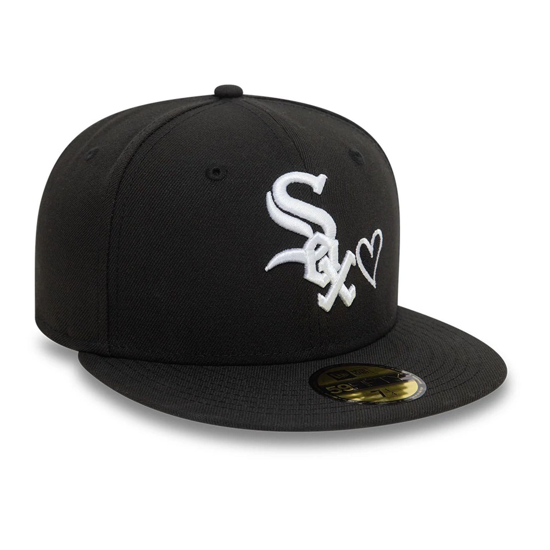 Chicago White Sox MLB Heart Icon Black 59FIFTY Fitted Cap