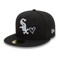 Chicago White Sox MLB Heart Icon Black 59FIFTY Fitted Cap