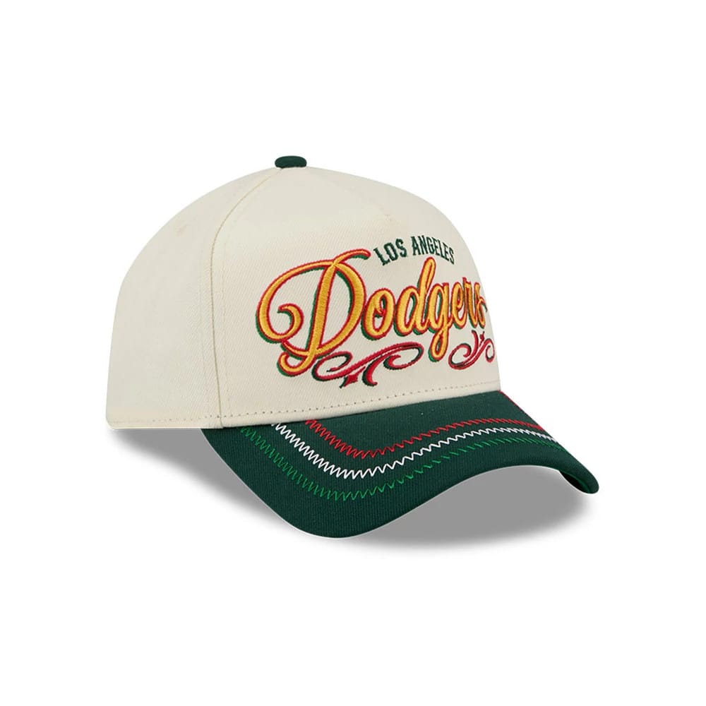 LA Dodgers MLB Cinco De Mayo Cream & Green 9FORTY A-Frame Adjustable Cap