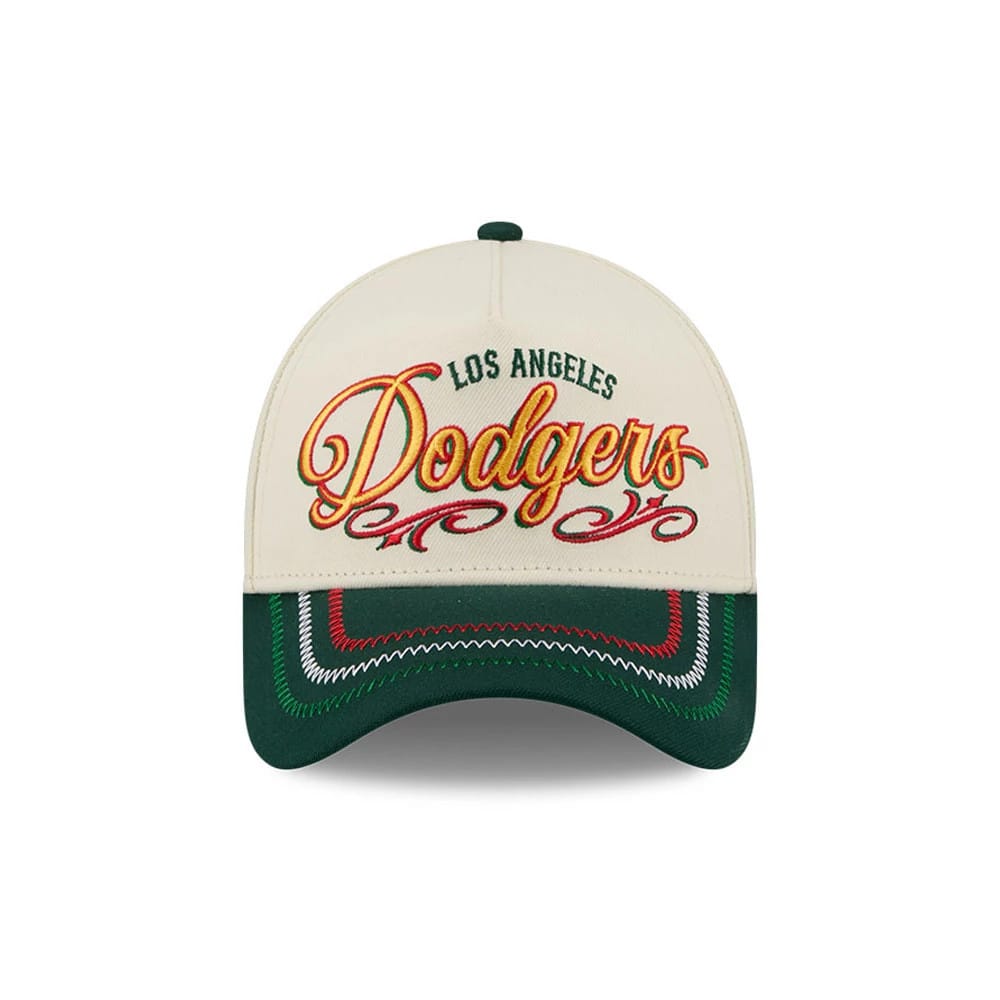 LA Dodgers MLB Cinco De Mayo Cream & Green 9FORTY A-Frame Adjustable Cap