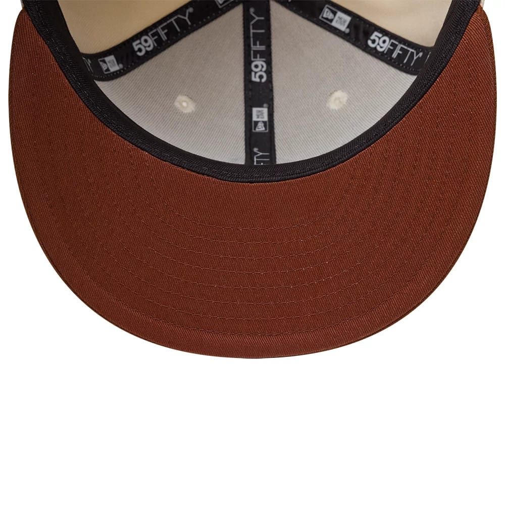 New York Yankees MLB League Essential Cream & Brown 59FIFTY Fitted Cap