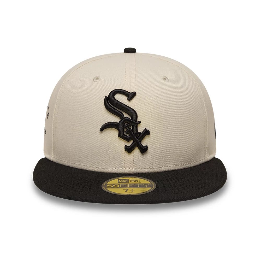 Chicago White Sox MLB Side Script Cream & Black 59FIFTY Fitted Cap