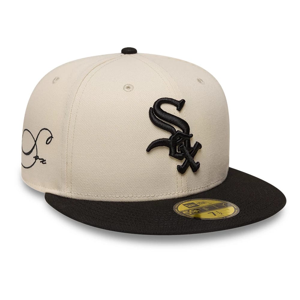 Chicago White Sox MLB Side Script Cream & Black 59FIFTY Fitted Cap