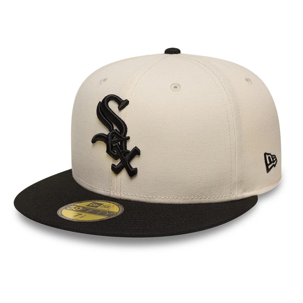 Chicago White Sox MLB Side Script Cream & Black 59FIFTY Fitted Cap