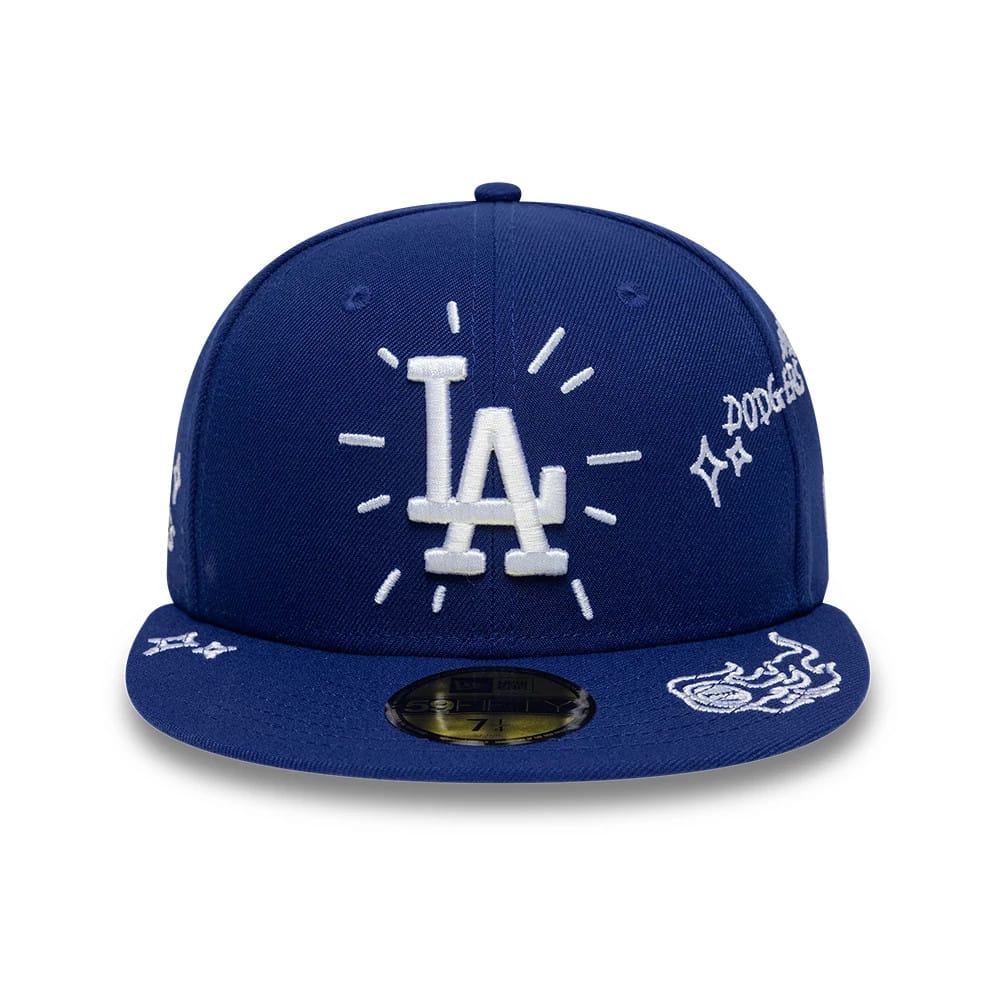 LA Dodgers MLB Scribble Dark Blue 59FIFTY Fitted Cap