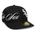 Chicago White Sox MLB Side Script Black Low Profile 59FIFTY Fitted Cap