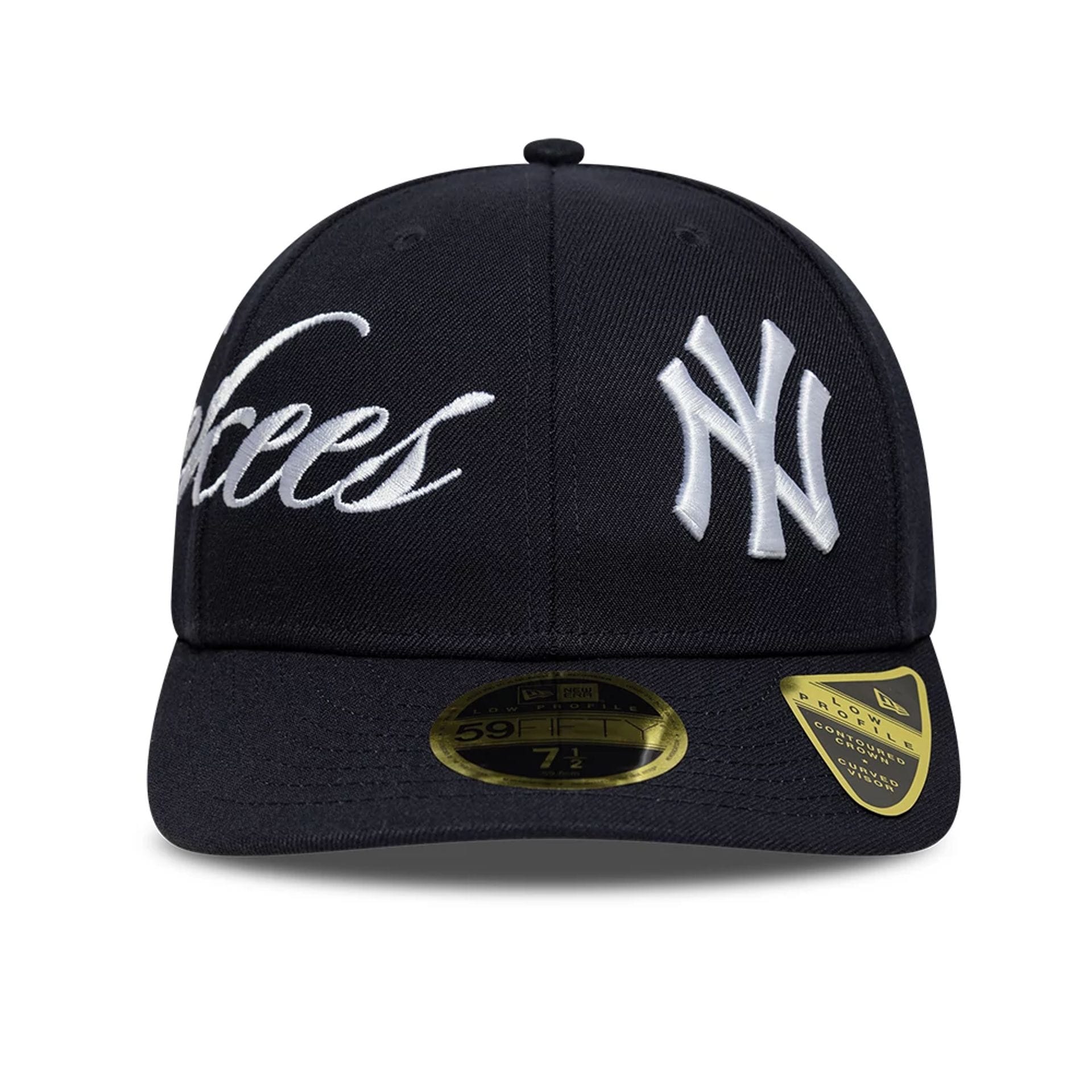 New York Yankees MLB Side Script Navy Low Profile 59FIFTY Fitted Cap