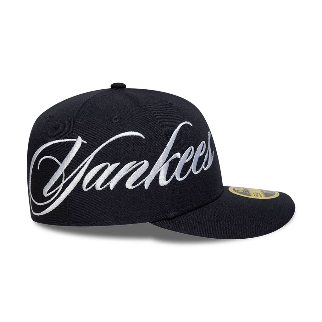 New York Yankees MLB Side Script Navy Low Profile 59FIFTY Fitted Cap