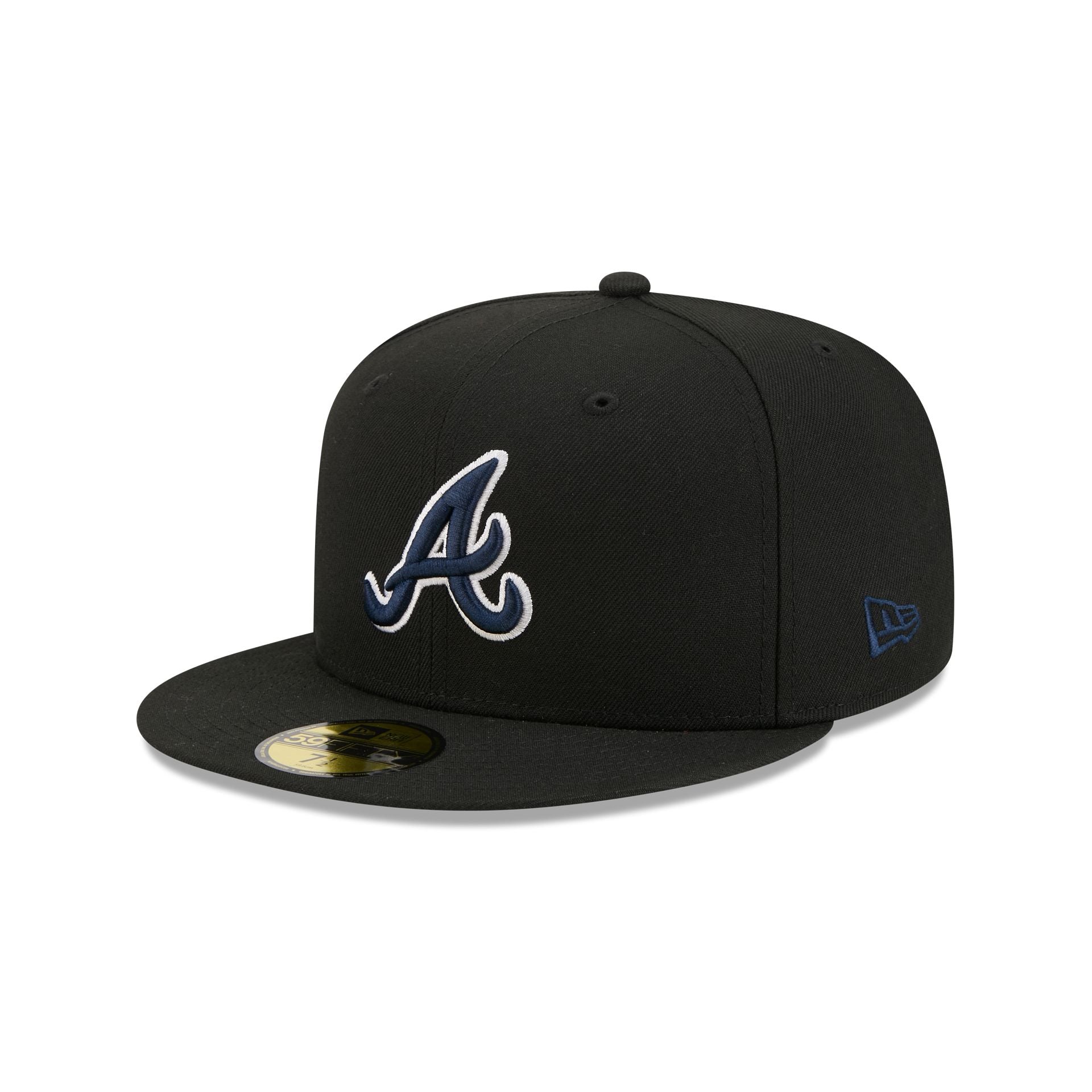 Atlanta Braves Black Basic 59FIFTY Fitted Hat