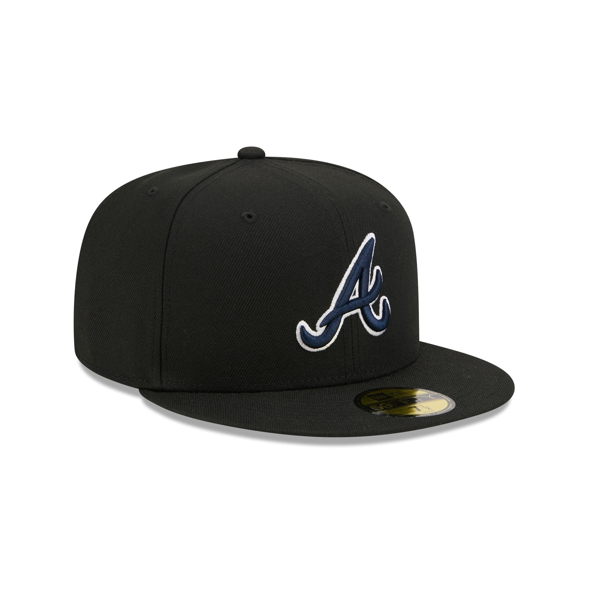 Atlanta Braves Black Basic 59FIFTY Fitted Hat
