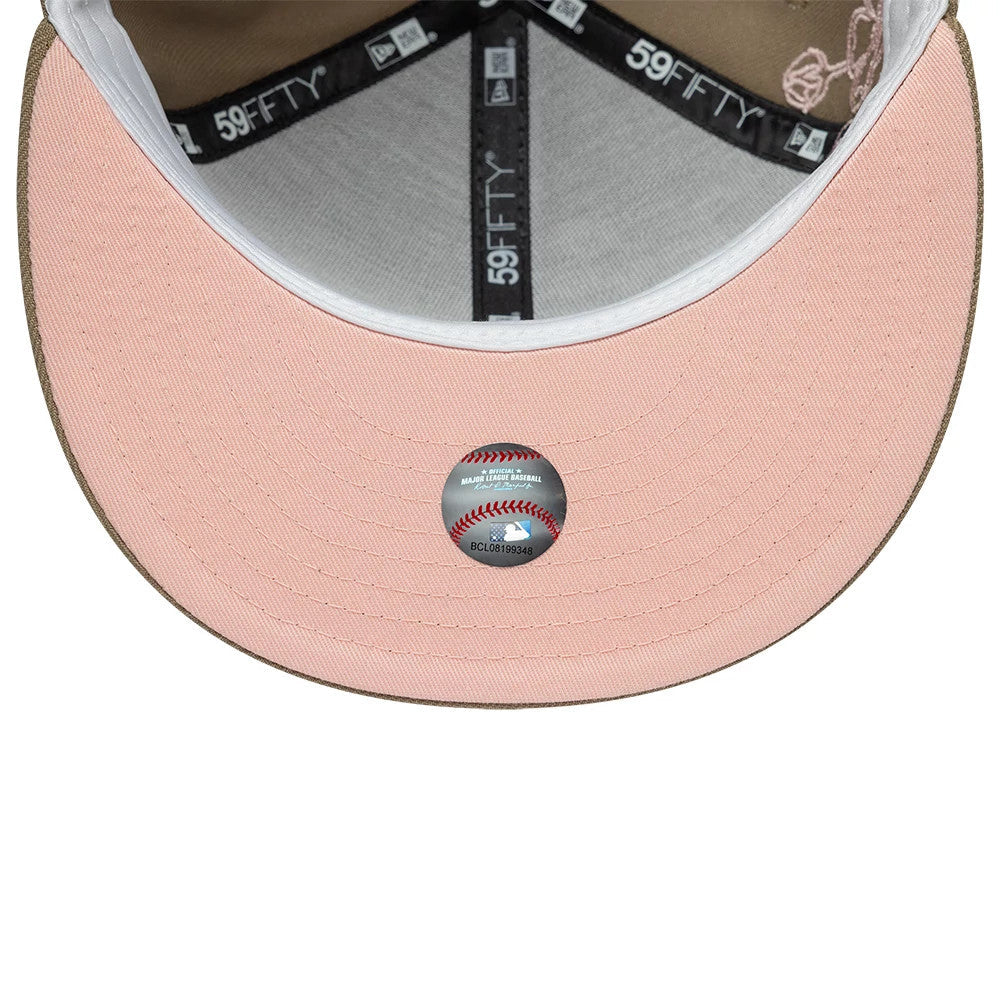 Chicago White Sox MLB Floral Outline Beige 59FIFTY Fitted Cap