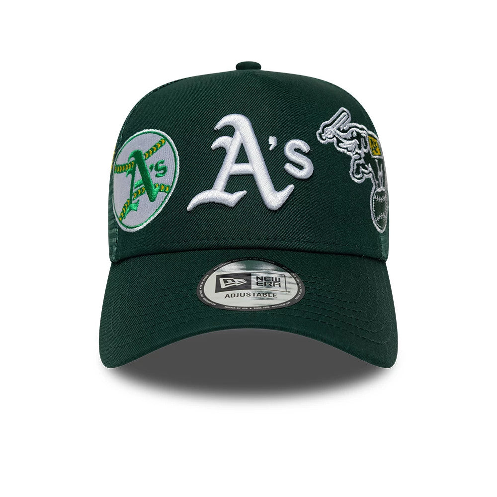 Athletics MLB Patch Dark Green 9FORTY A-Frame Trucker Adjustable Cap