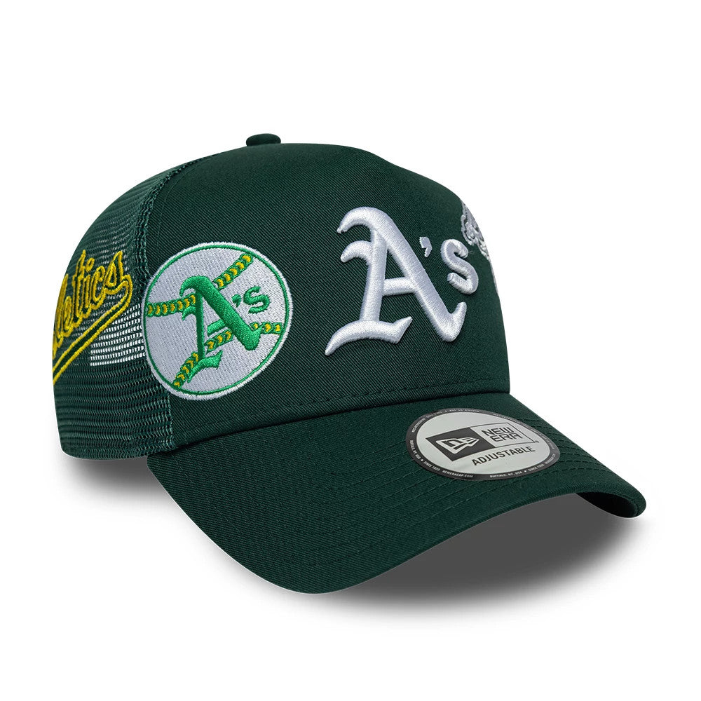 Athletics MLB Patch Dark Green 9FORTY A-Frame Trucker Adjustable Cap