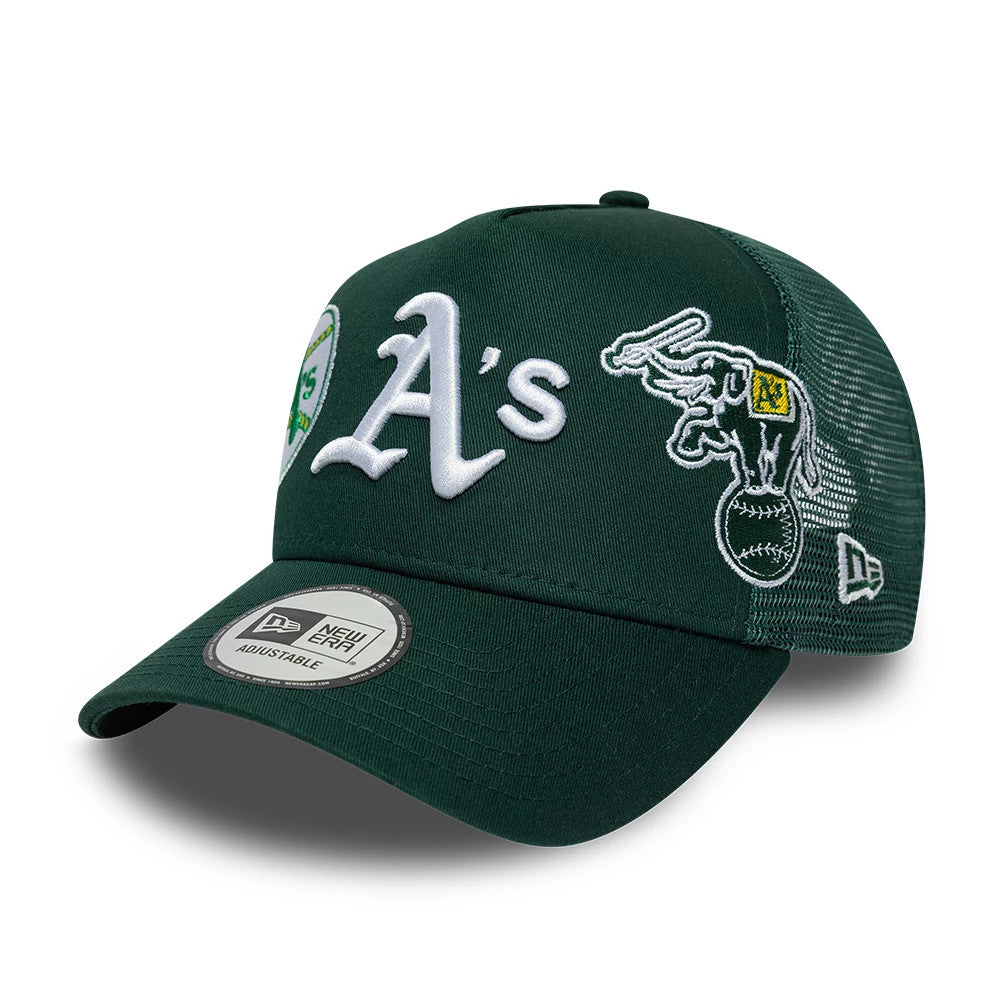 Athletics MLB Patch Dark Green 9FORTY A-Frame Trucker Adjustable Cap