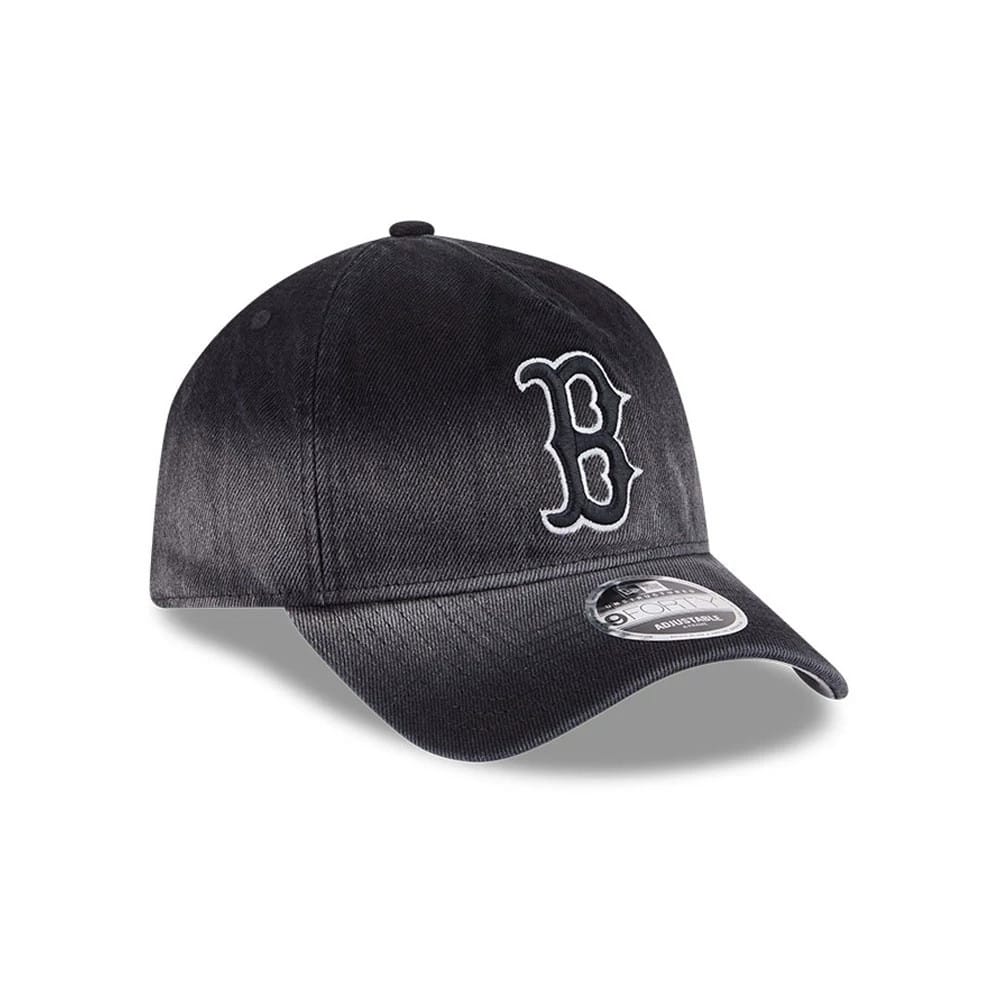 Red Sox MLB Washed Denim Black 9FORTY A-Frame Unstructured Adjustable Cap