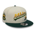 Athletics MLB Ombre Script Beige & Green 9FIFTY Snapback Adjustable Cap