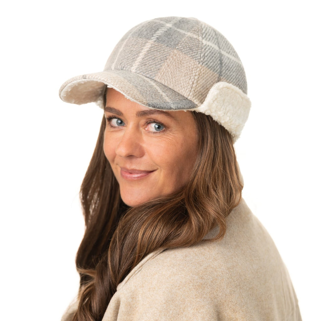 Taja Check Cap with Ear Flaps