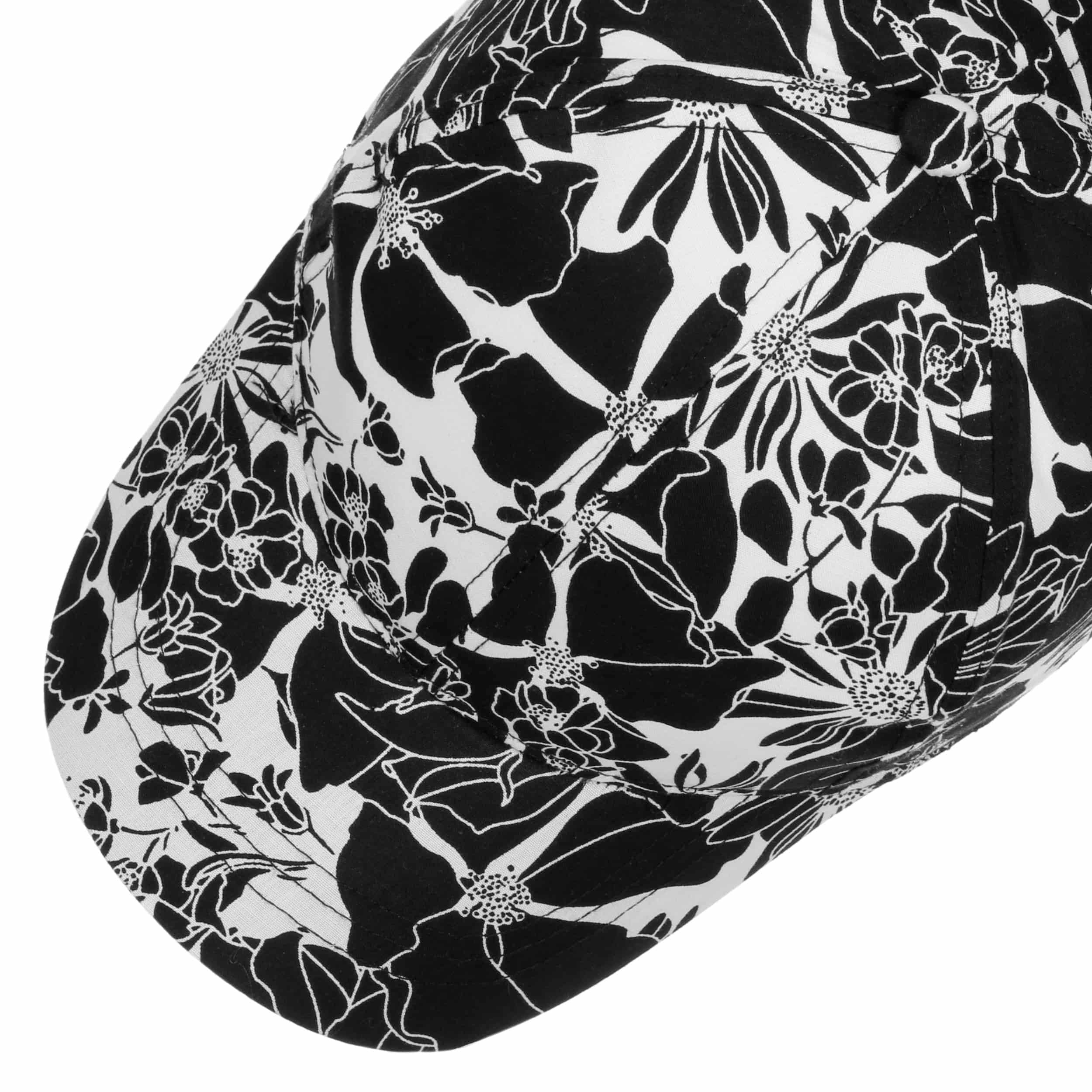 Twotone Flower Print Cap