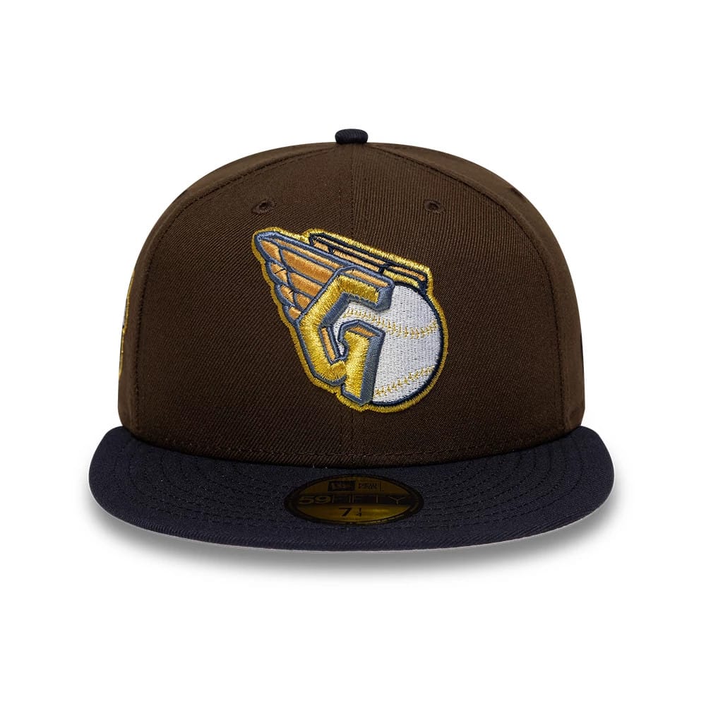 Cleveland Guardians MLB Cooperstown Dark Brown & Navy 59FIFTY Fitted Cap