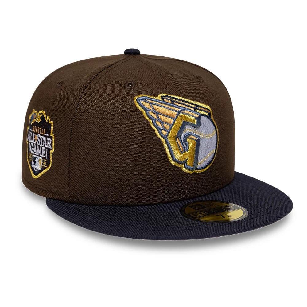 Cleveland Guardians MLB Cooperstown Dark Brown & Navy 59FIFTY Fitted Cap