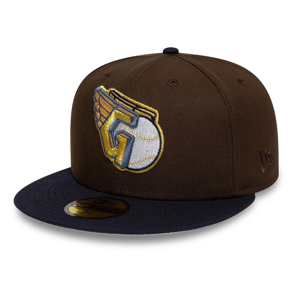 Cleveland Guardians MLB Cooperstown Dark Brown & Navy 59FIFTY Fitted Cap