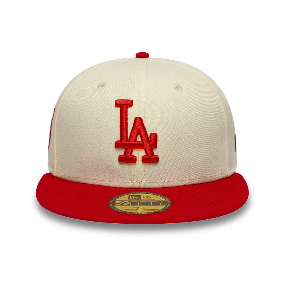 LA Dodgers MLB Chrome Scarlet Cream 59FIFTY Fitted Cap