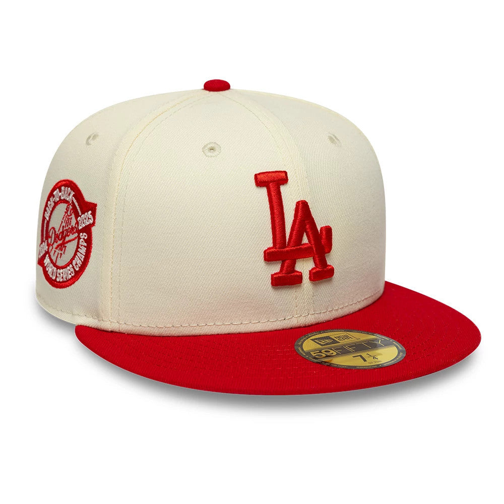LA Dodgers MLB Chrome Scarlet Cream 59FIFTY Fitted Cap