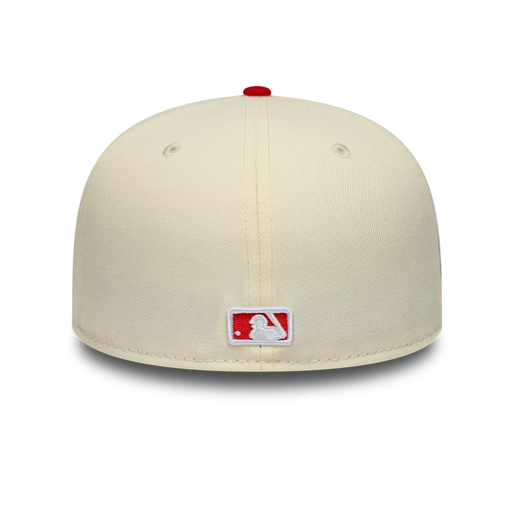 LA Dodgers MLB Chrome Scarlet Cream 59FIFTY Fitted Cap