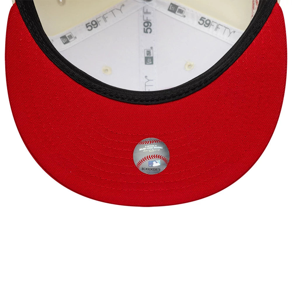 LA Dodgers MLB Chrome Scarlet Cream 59FIFTY Fitted Cap