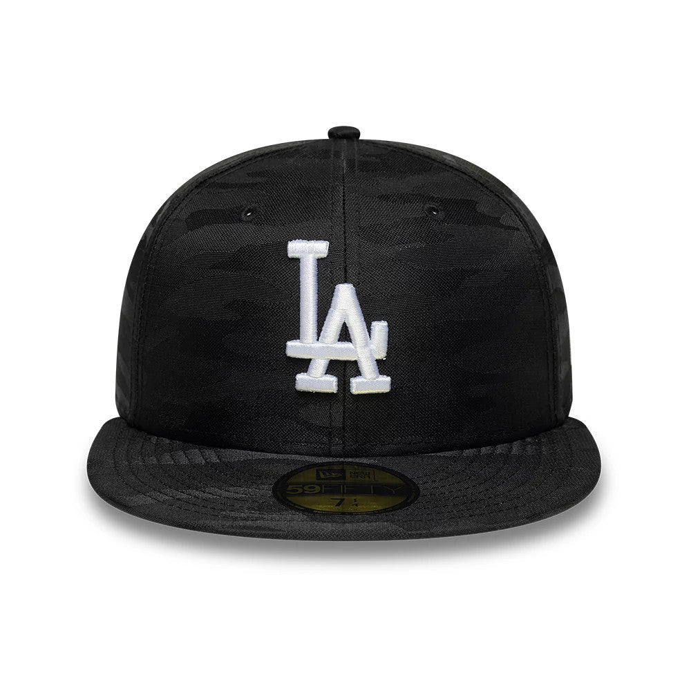 LA Dodgers MLB Camo Black 59FIFTY Fitted Cap