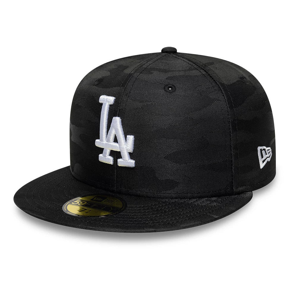LA Dodgers MLB Camo Black 59FIFTY Fitted Cap